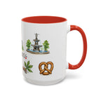 Columbus Illustrated Travel Mug | City Souvenir Accent Coffee Mug | 11oz 15oz Ceramic Cup
