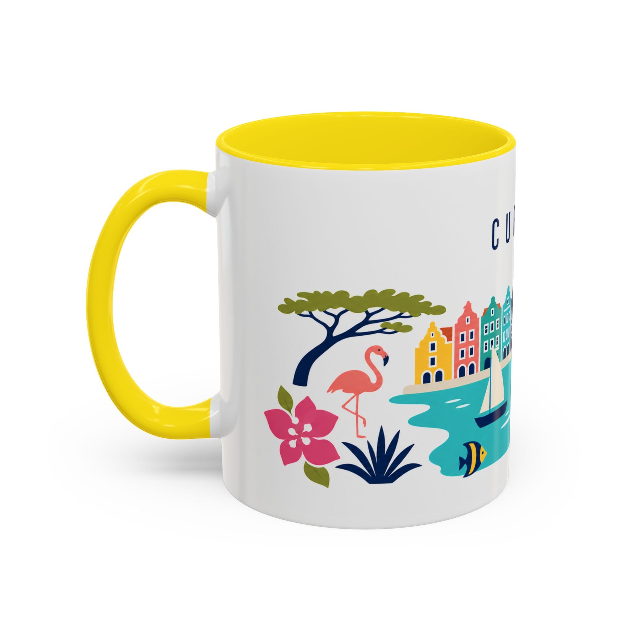 Curaçao Coffee Mug | Travel Souvenir Accent Mug | Country Gift Ceramic Cup 11oz 15oz