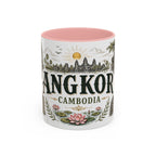 Angkor Coffee Mug | Travel Destination Souvenir Gift | Accent Color Ceramic 11oz 15oz