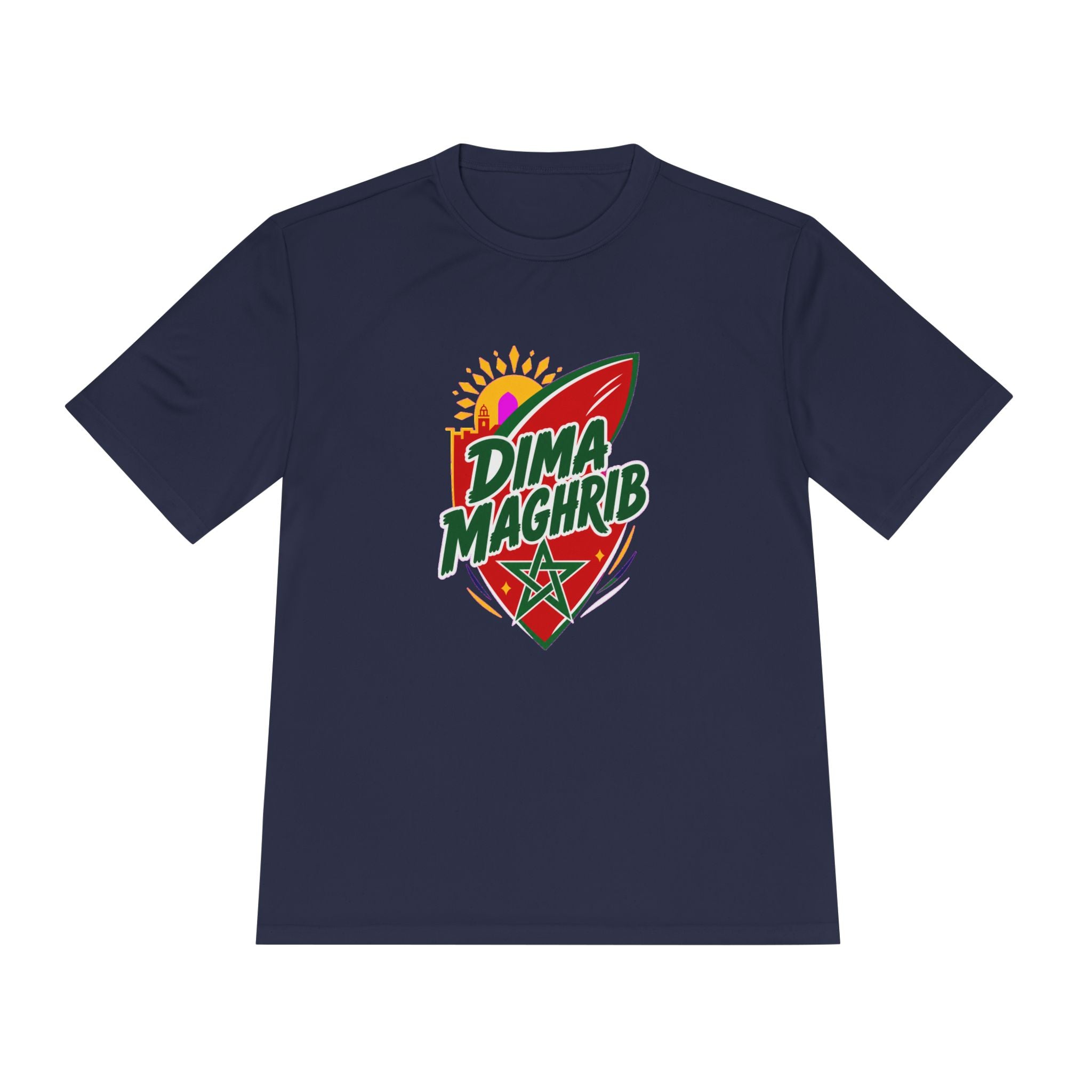 Morocco Dima Maghrib Soccer Fan Tee, Moisture-Wicking Sport Shirt