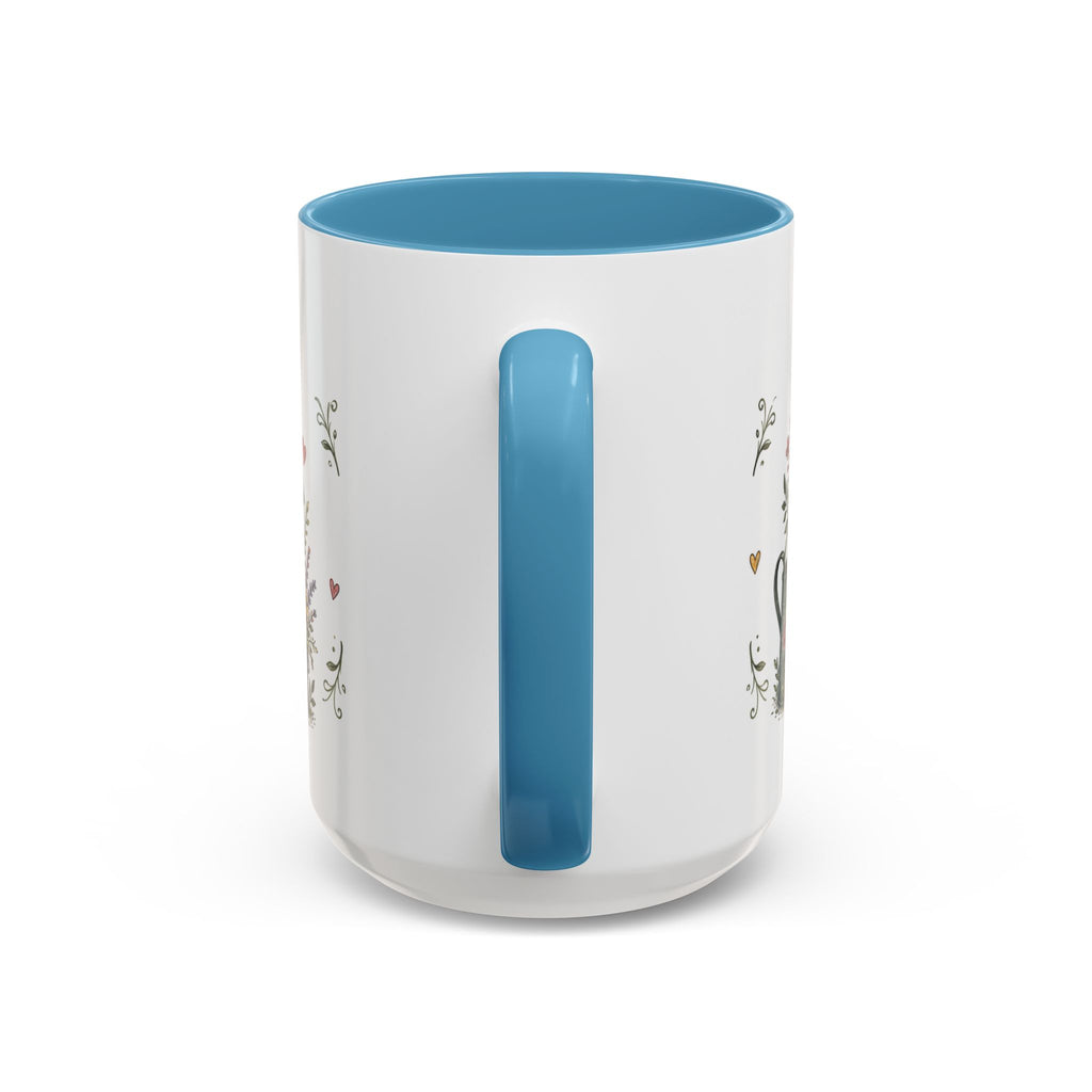 Grandma's Garden Of Love Coffee Mug | Gift From Grandkids | Accent Color Ceramic 11oz 15oz