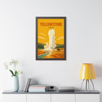 Yellowstone United States Framed Poster | Vintage Travel Wall Art | Black Walnut White Frame | 16x24 20x30