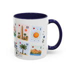 Luxor Coffee Mug | Postage Stamp Collage Mug | Travel Souvenir Accent Cup 11oz 15oz