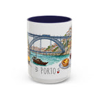 Porto Illustrated Travel Mug | City Souvenir Accent Coffee Mug | 11oz 15oz Ceramic Cup