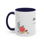 Personalized Teacher Mug | Custom Name Notebook Coffee Cup | Back to School Gift 11oz 15oz