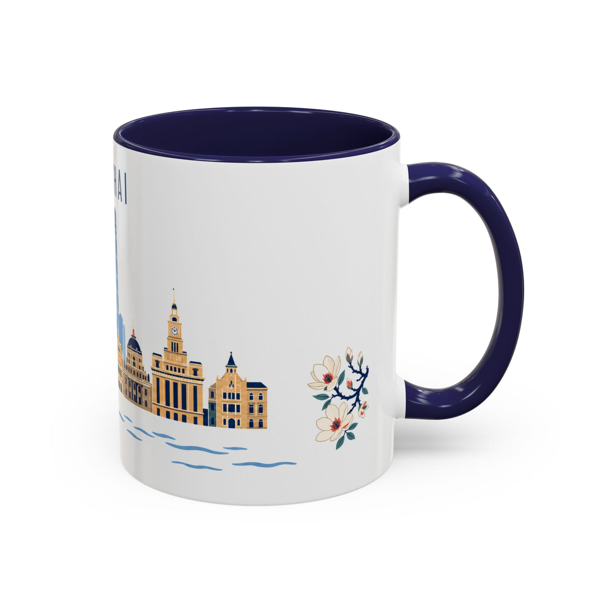 Shanghai Coffee Mug | China Travel Souvenir | Porcelain Decal City Gift | 11oz 15oz Accent Mug