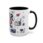 Super Dad My Hero Coffee Mug | Father's Day Gift for Dad | Accent Color Ceramic 11oz 15oz