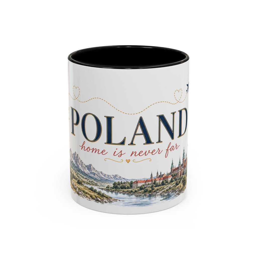 Poland Home Country Mug | Moving Away Gift | Long Distance Friendship | 11 oz 15 oz Accent Mug