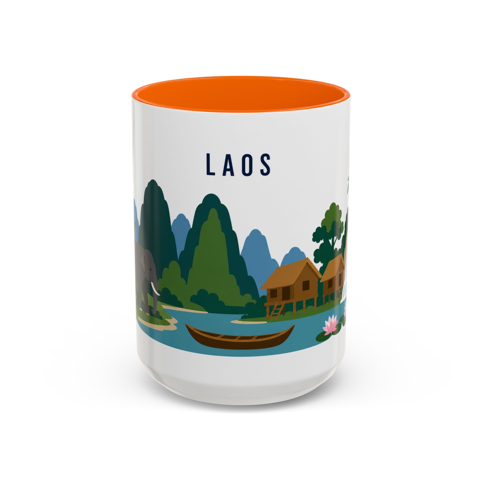 Laos Coffee Mug | Travel Souvenir Accent Mug | Country Gift Ceramic Cup 11oz 15oz