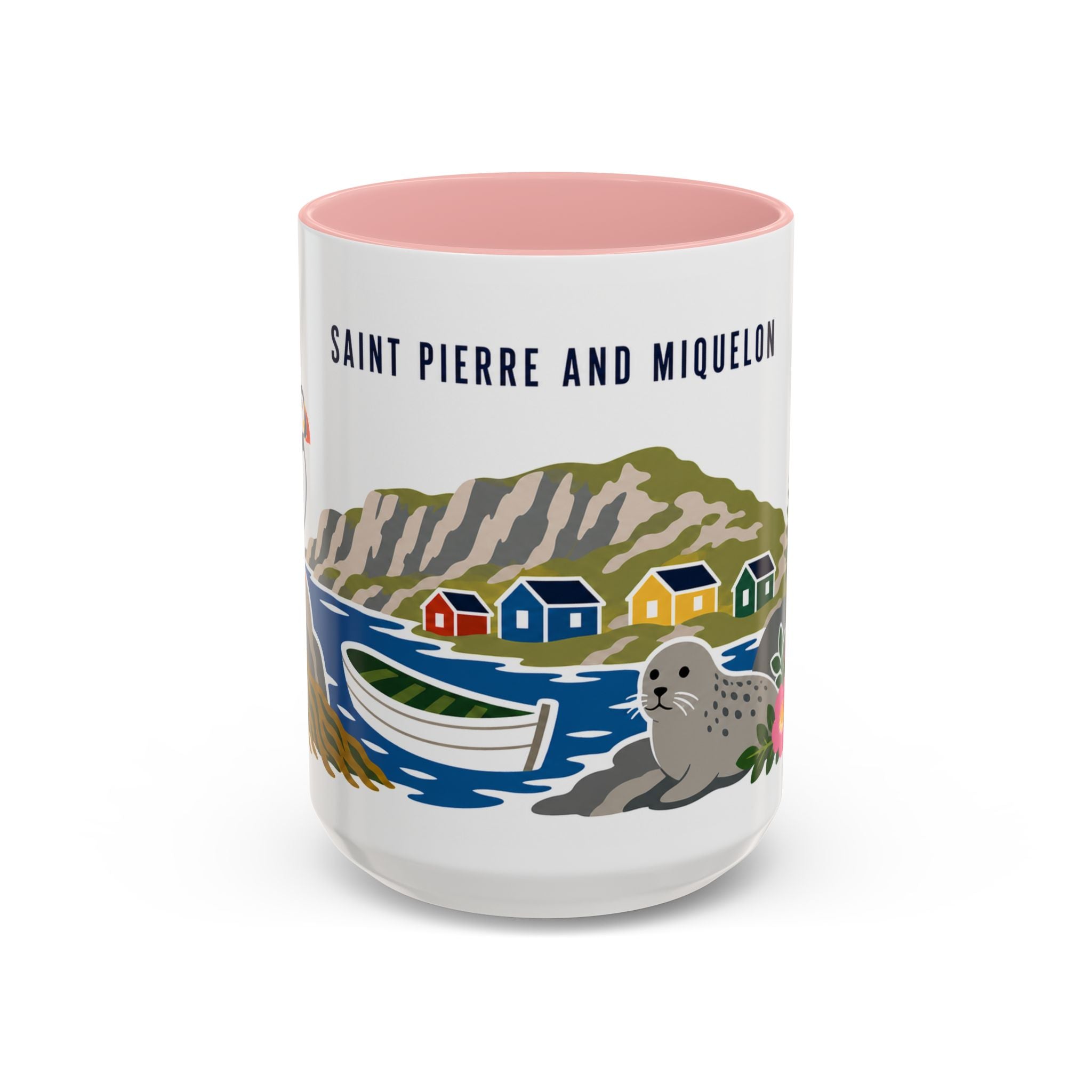Saint Pierre and Miquelon Coffee Mug | Travel Souvenir Accent Mug | Country Gift Ceramic Cup 11oz 15oz