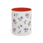 South Dakota Pasque Flower Mug, State Flower Floral Coffee Cup, 11oz Botanical Gift