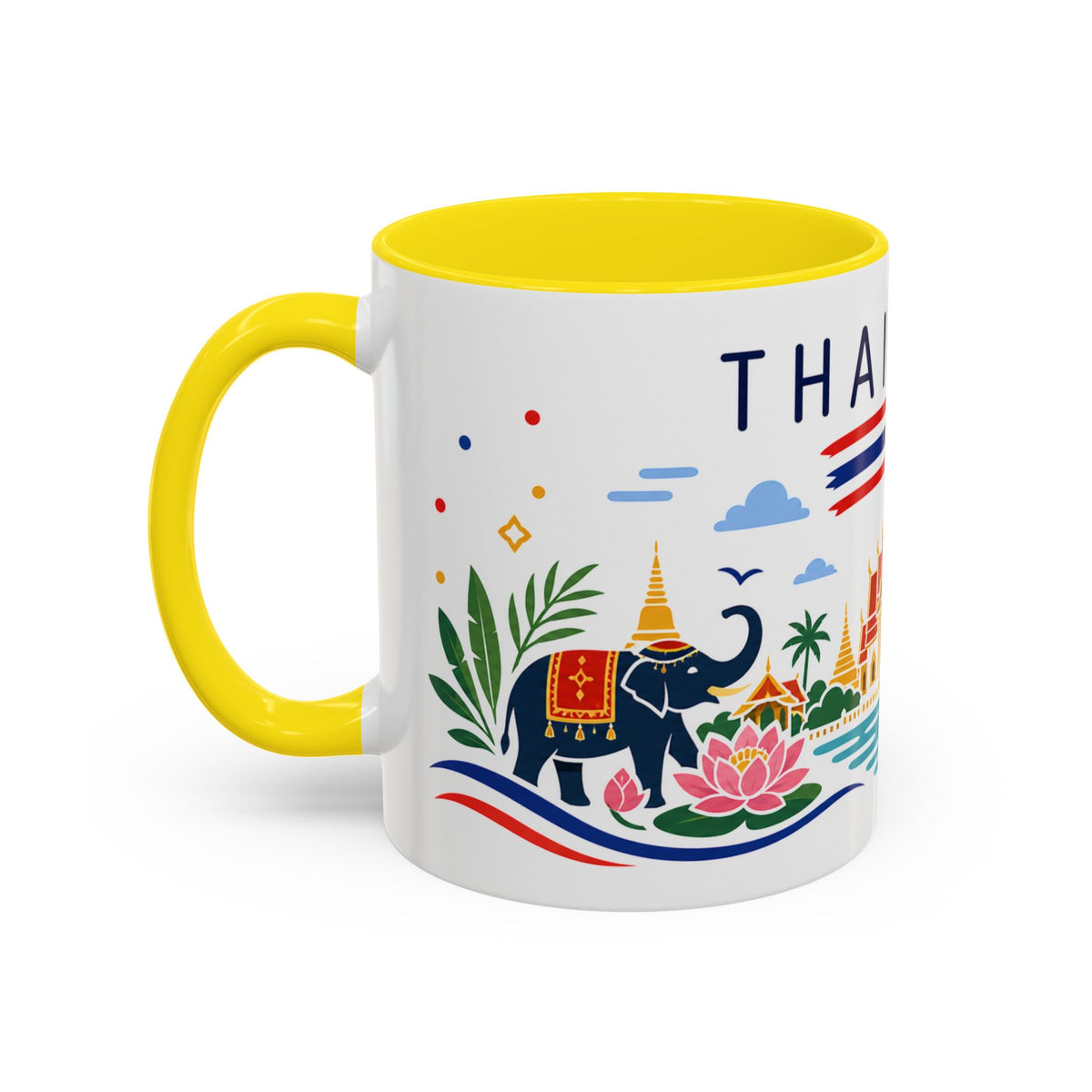 Thailand Coffee Mug | Travel Souvenir Accent Mug | Country Gift Ceramic Cup 11oz 15oz