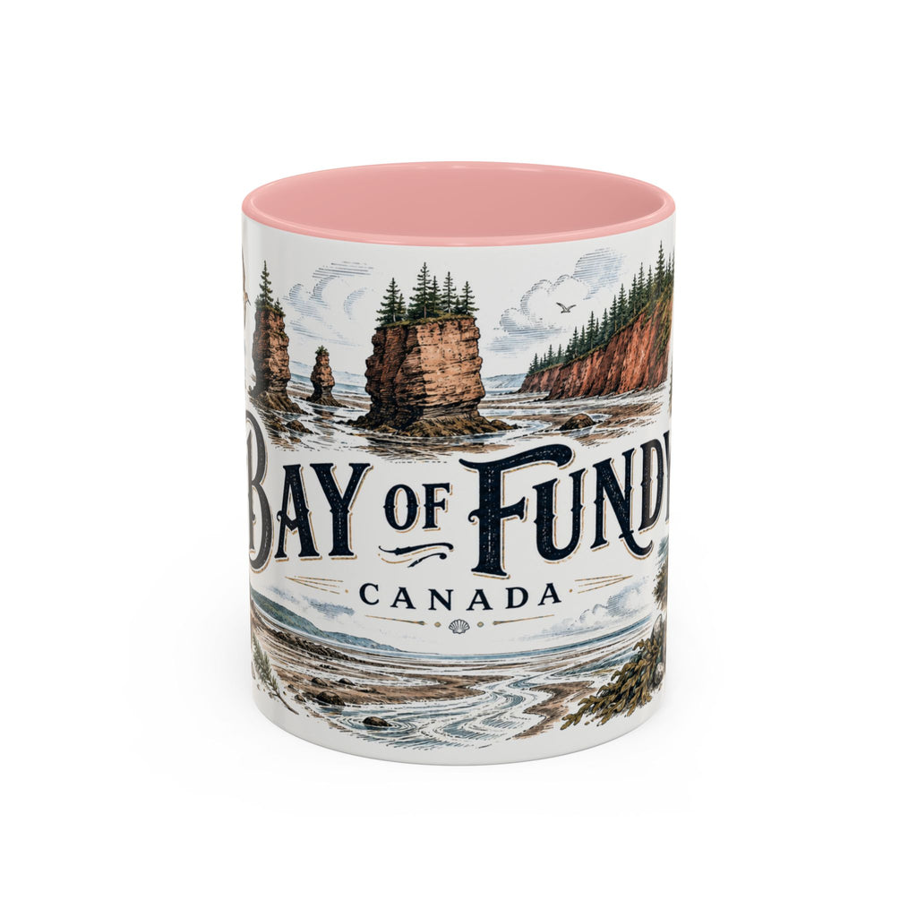 Bay of Fundy Mug, Canada Travel Souvenir, Bucket List Gift, Accent Ceramic Coffee Mug 11oz 15oz