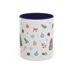 Christmas Mug | Watercolor Tree Gifts Wreath Holiday Cup | Accent Coffee Mug 11oz 15oz