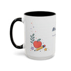 Personalized Teacher Mug | Custom Name Notebook Coffee Cup | Back to School Gift 11oz 15oz