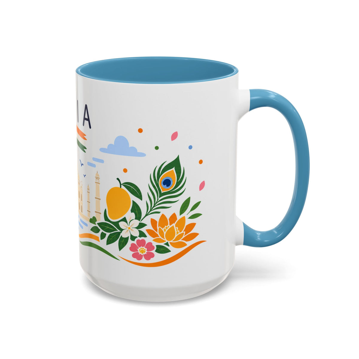 India Coffee Mug | Travel Souvenir Accent Mug | Country Gift Ceramic Cup 11oz 15oz