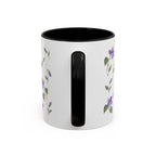 Rhode Island Violet Mug, State Flower Floral Coffee Cup, 11oz Botanical Gift