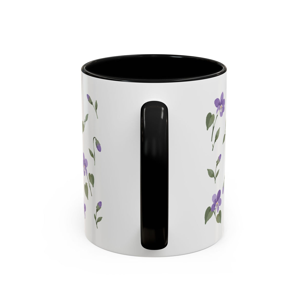 Rhode Island Violet Mug, State Flower Floral Coffee Cup, 11oz Botanical Gift