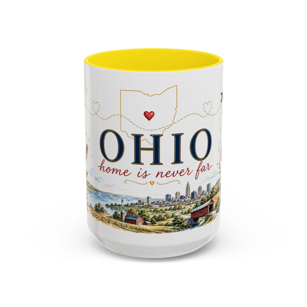 Ohio State Map Mug | Botanical Travel Sketch, Homesick Gift, Long Distance Friendship