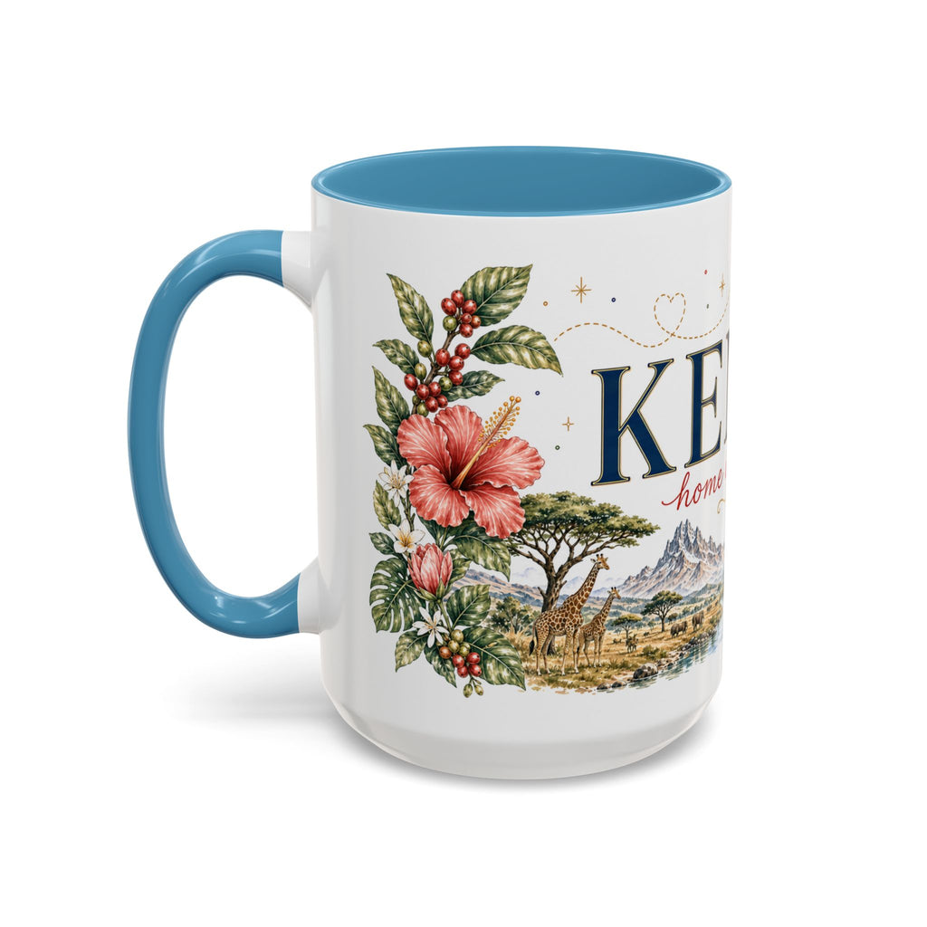Kenya Home Country Mug | Moving Away Gift | Long Distance Friendship | 11 oz 15 oz Accent Mug