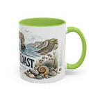Jurassic Coast Mug, England Travel Souvenir, Bucket List Gift, Accent Ceramic Coffee Mug 11oz 15oz