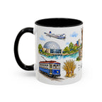 Wichita Illustrated Travel Mug | City Souvenir Accent Coffee Mug | 11oz 15oz Ceramic Cup