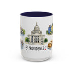 Providence Illustrated Travel Mug | City Souvenir Accent Coffee Mug | 11oz 15oz Ceramic Cup