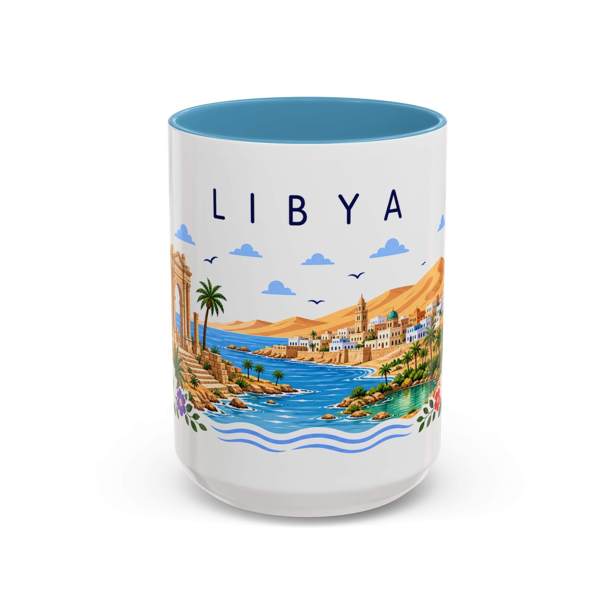 Libya Coffee Mug | Travel Souvenir Accent Mug | Place Gift Ceramic Cup 11oz 15oz