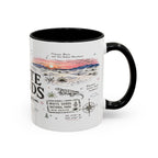 White Sands National Park Coffee Mug | New Mexico Desert Sand Dunes Gift | Accent Color Ceramic 11oz 15oz