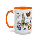 Munich Travel Mug | European City Souvenir Accent Coffee Mug | 11oz 15oz Ceramic Cup