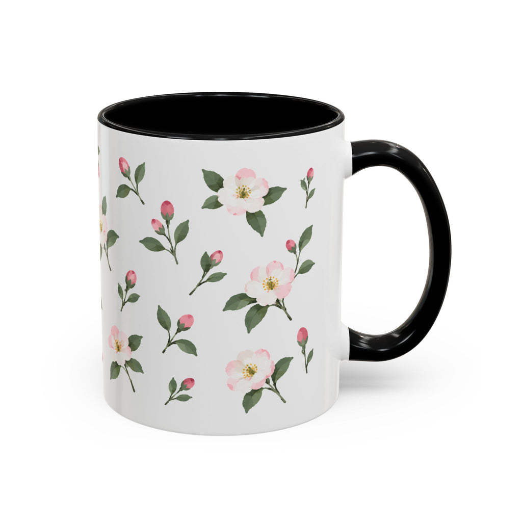 Michigan Apple Blossom Mug, State Flower Floral Coffee Cup, 11oz Botanical Gift