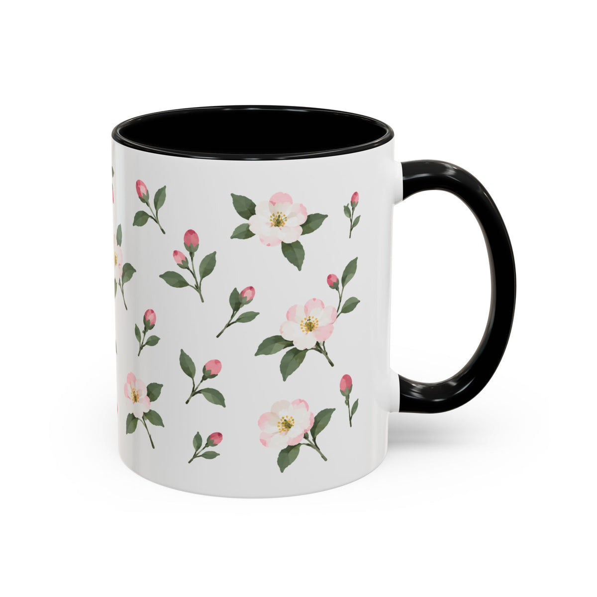 Michigan Apple Blossom Mug, State Flower Floral Coffee Cup, 11oz Botanical Gift