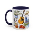 Nashville Illustrated Travel Mug | City Souvenir Accent Coffee Mug | 11oz 15oz Ceramic Cup