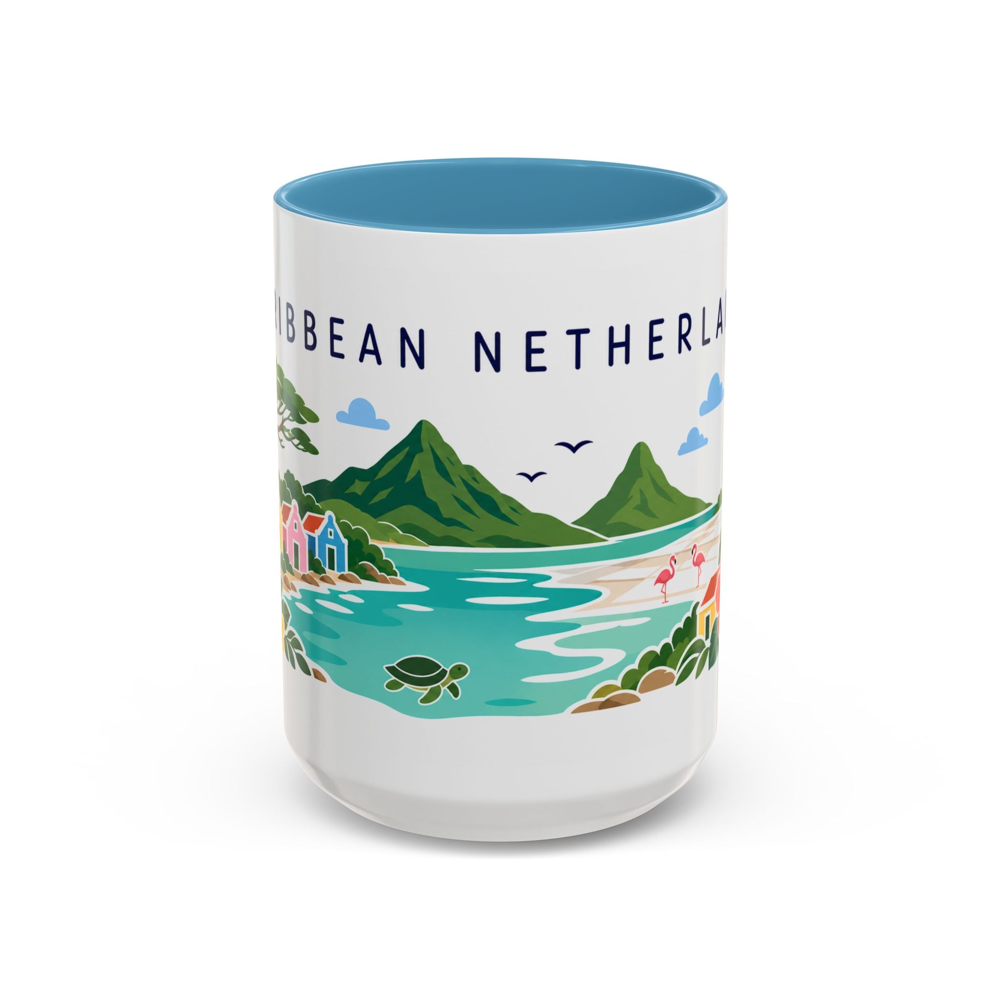 Caribbean Netherlands Coffee Mug | Travel Souvenir Accent Mug | Country Gift Ceramic Cup 11oz 15oz