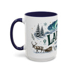 Lapland Coffee Mug | Travel Destination Souvenir Gift | Accent Color Ceramic 11oz 15oz