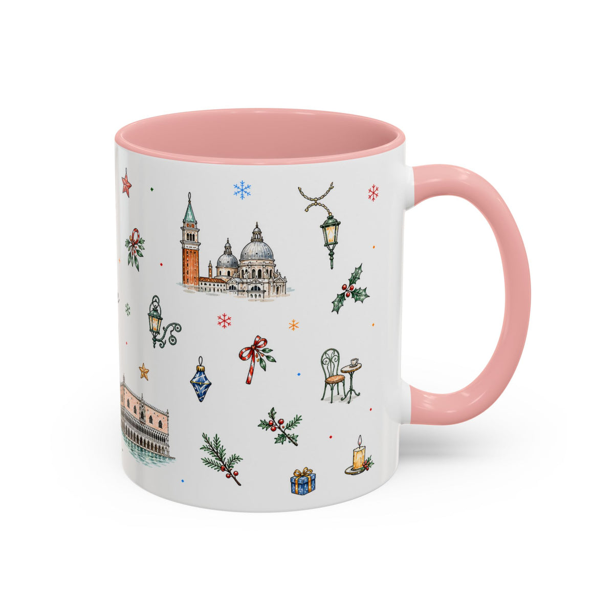 Venice Christmas Mug | Watercolor City Souvenir, Travel Memory Cup