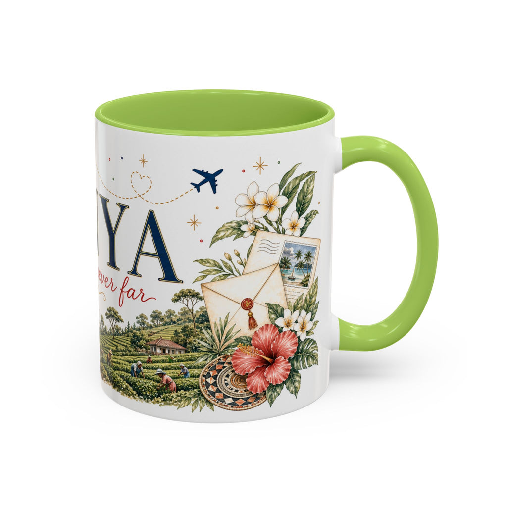 Kenya Home Country Mug | Moving Away Gift | Long Distance Friendship | 11 oz 15 oz Accent Mug