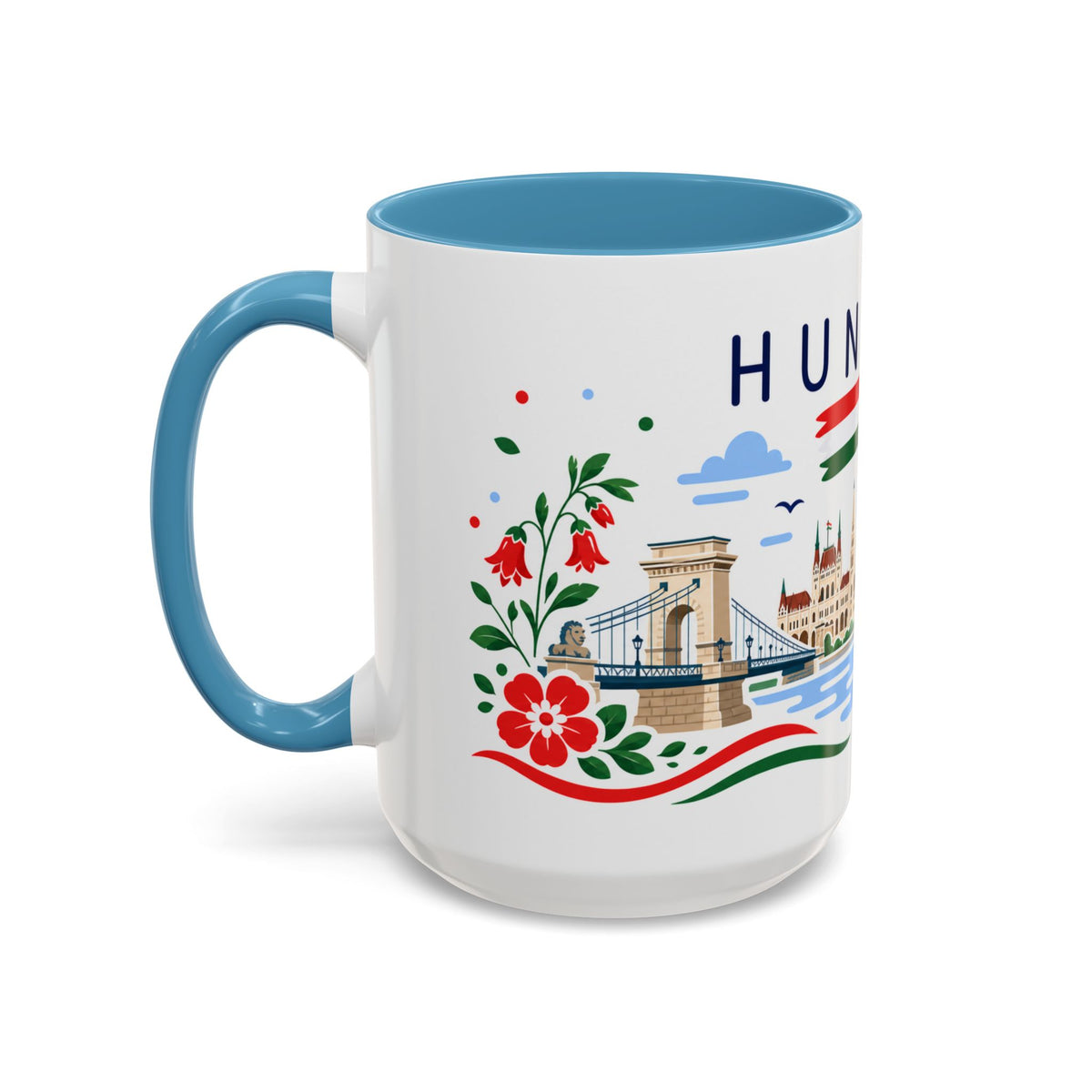 Hungary Coffee Mug | Travel Souvenir Accent Mug | Country Gift Ceramic Cup 11oz 15oz
