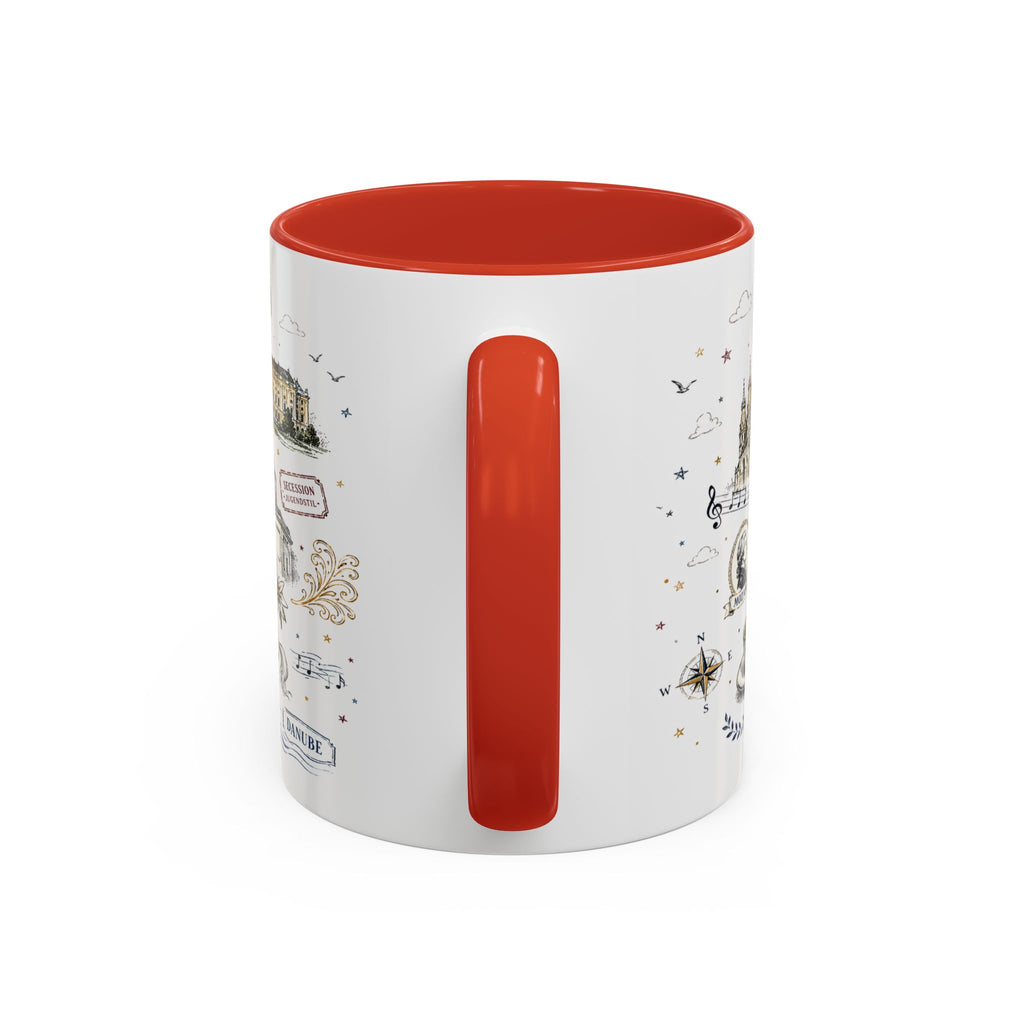 Vienna Coffee Mug | Austria Souvenir Travel Gift | Accent Color Ceramic 11oz 15oz