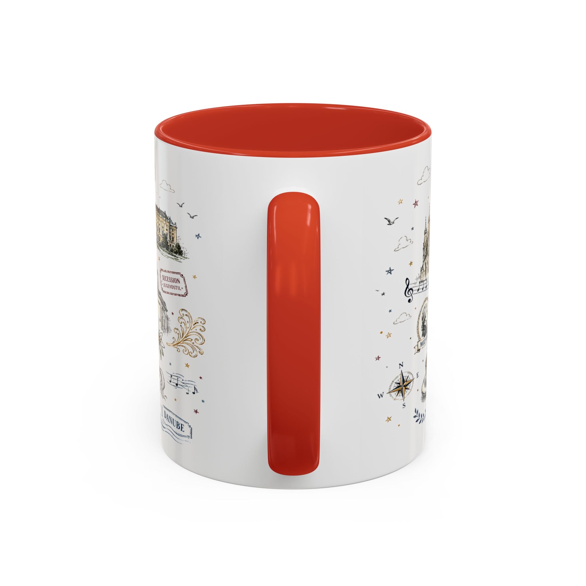 Vienna Coffee Mug | Austria Souvenir Travel Gift | Accent Color Ceramic 11oz 15oz