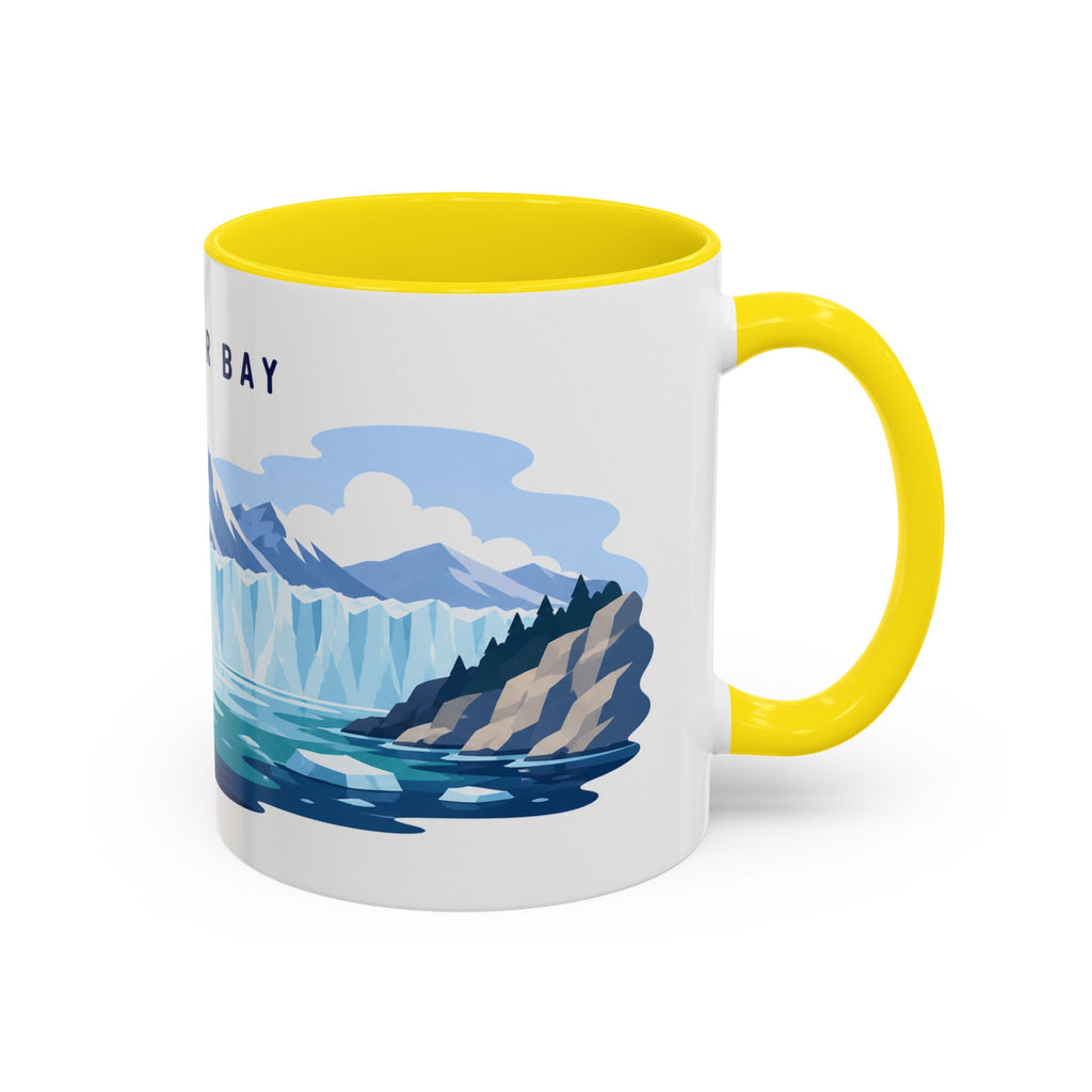 Glacier Bay National Park Coffee Mug | Solid Color Block Park Souvenir | 11oz 15oz Accent Mug