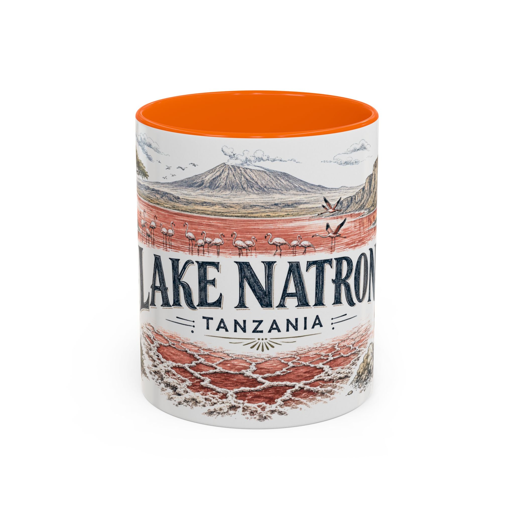 Lake Natron Mug, Tanzania Travel Souvenir, Bucket List Gift, Accent Ceramic Coffee Mug 11oz 15oz