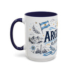 Argentina Soccer Coffee Mug | Soccer Fan Gift | Accent Color Ceramic 11oz 15oz Match Day Cup