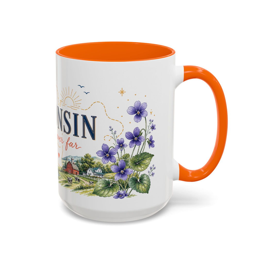 Wisconsin Home State Mug | Moving Away Gift | Long Distance Friendship Coffee Cup | 11oz 15oz Accent Mug