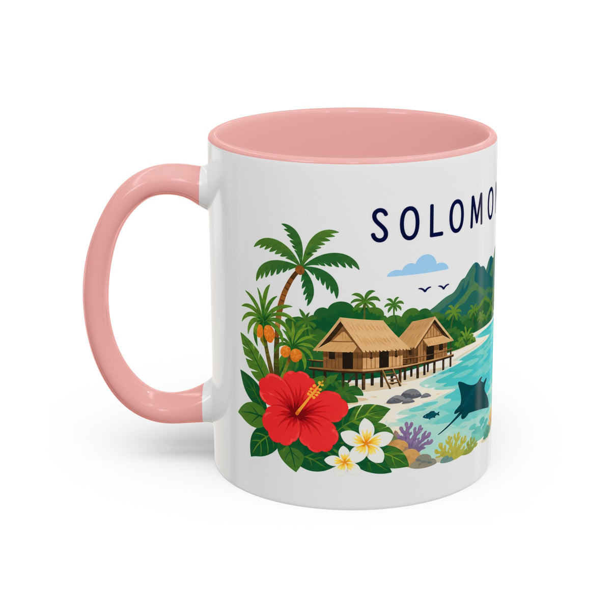 Solomon Islands Coffee Mug | Travel Souvenir Accent Mug | Country Gift Ceramic Cup 11oz 15oz