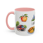 Atlanta Illustrated Travel Mug | City Souvenir Accent Coffee Mug | 11oz 15oz Ceramic Cup