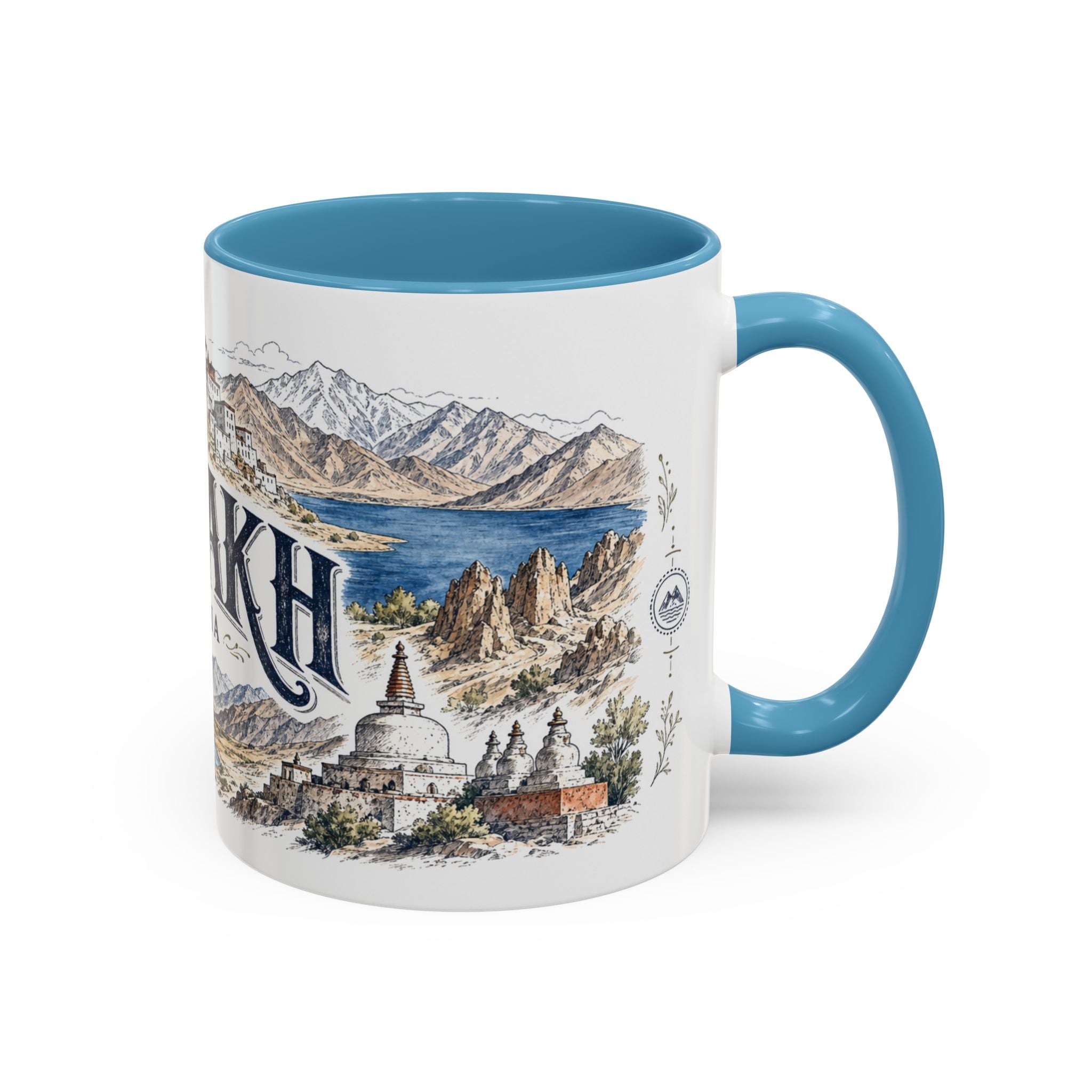 Ladakh Mug, India Travel Souvenir, Bucket List Gift, Accent Ceramic Coffee Mug 11oz 15oz