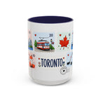 Toronto Coffee Mug | Postage Stamp Collage Mug | Travel Souvenir Accent Cup 11oz 15oz