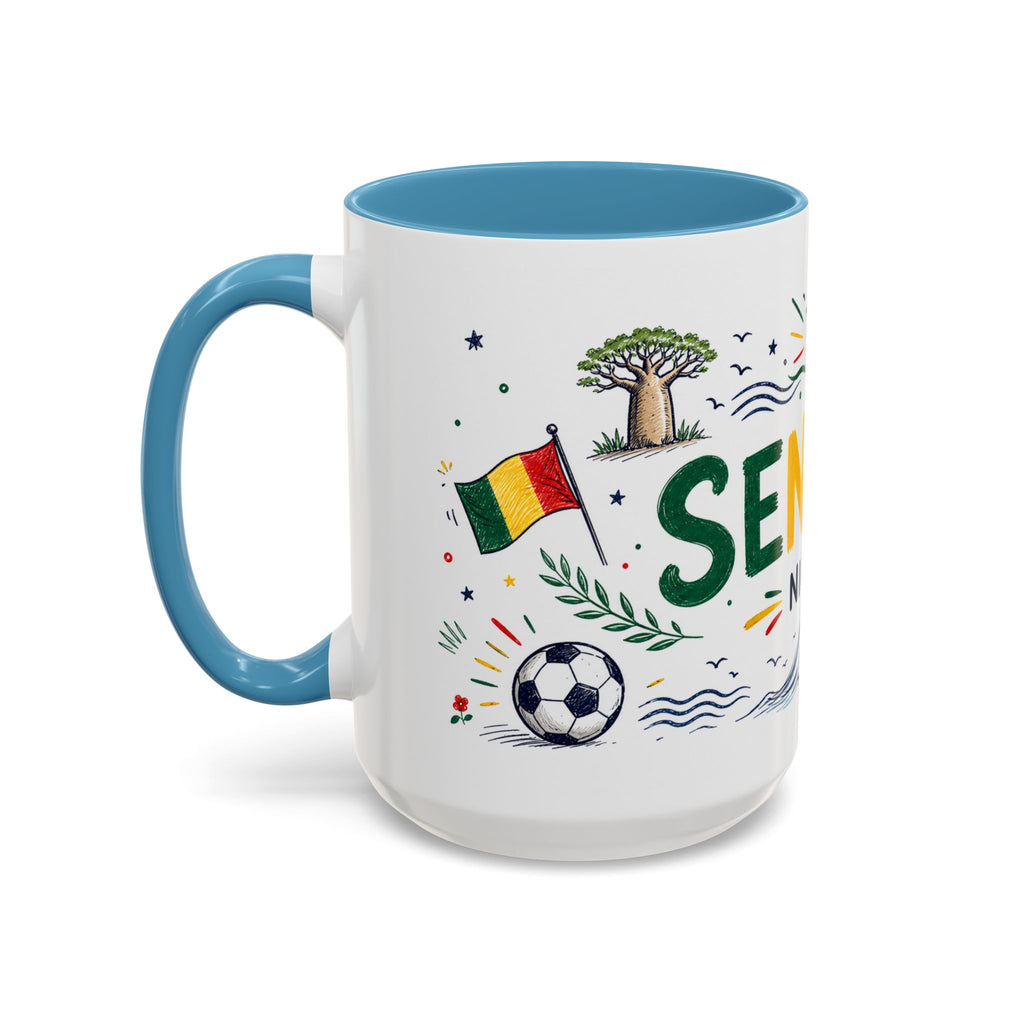 Senegal Soccer Coffee Mug | World Cup Fan Gift | Accent Color Ceramic 11oz 15oz Match Day Cup