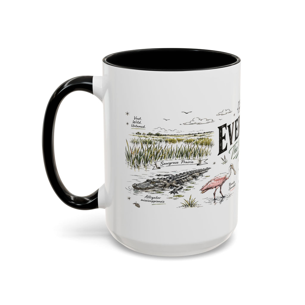 Everglades National Park Coffee Mug | Florida Wetlands Wildlife Kayak Gift | Accent Color Ceramic 11oz 15oz